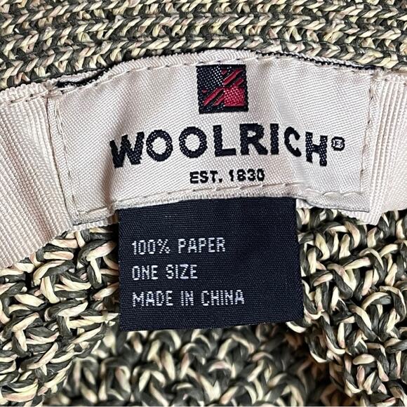 Woolrich Woven Sun Hat 100% Paper Floppy Beige Vacation Cruise One Size Fits All - Picture 7 of 7